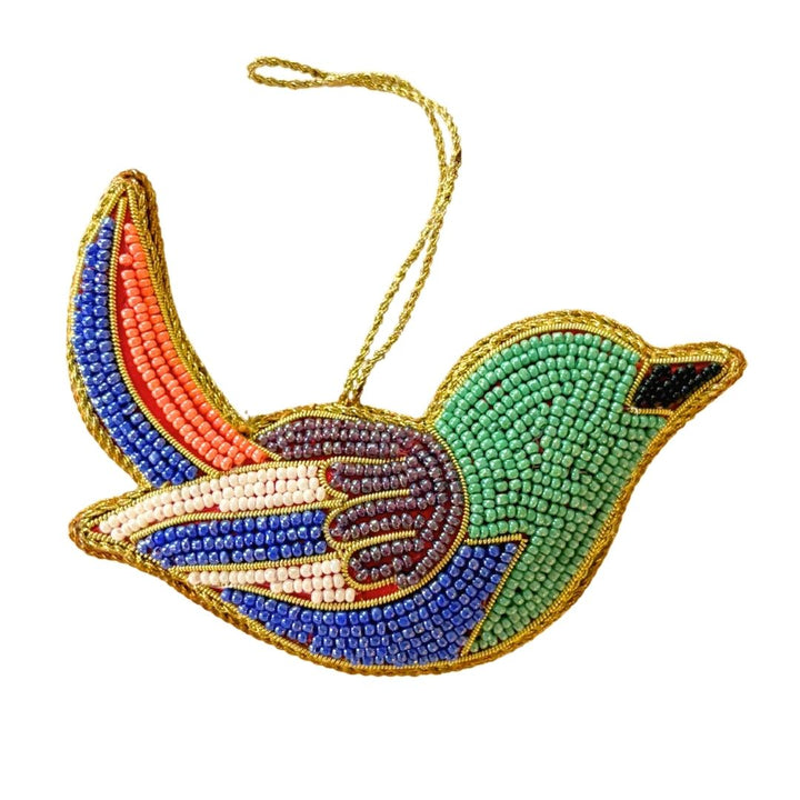 Handmade Hummingbird Embroidered Ornament