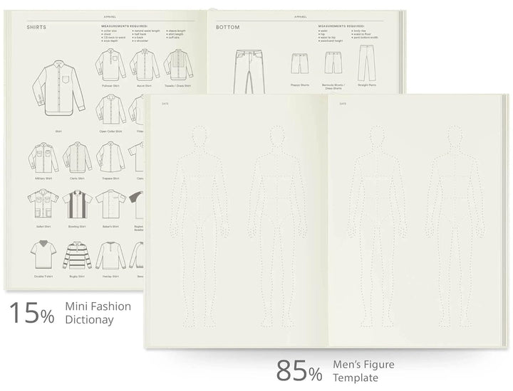 Fashionary Menswear A5 Sketchbook