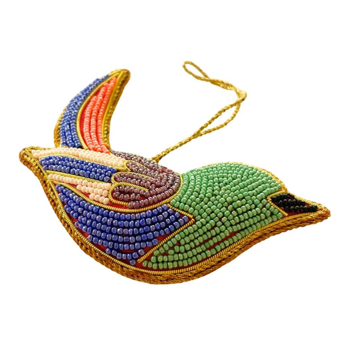 Handmade Hummingbird Embroidered Ornament