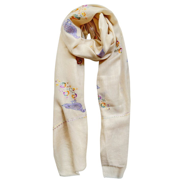 Pashmina Ibis Embroidered Stole