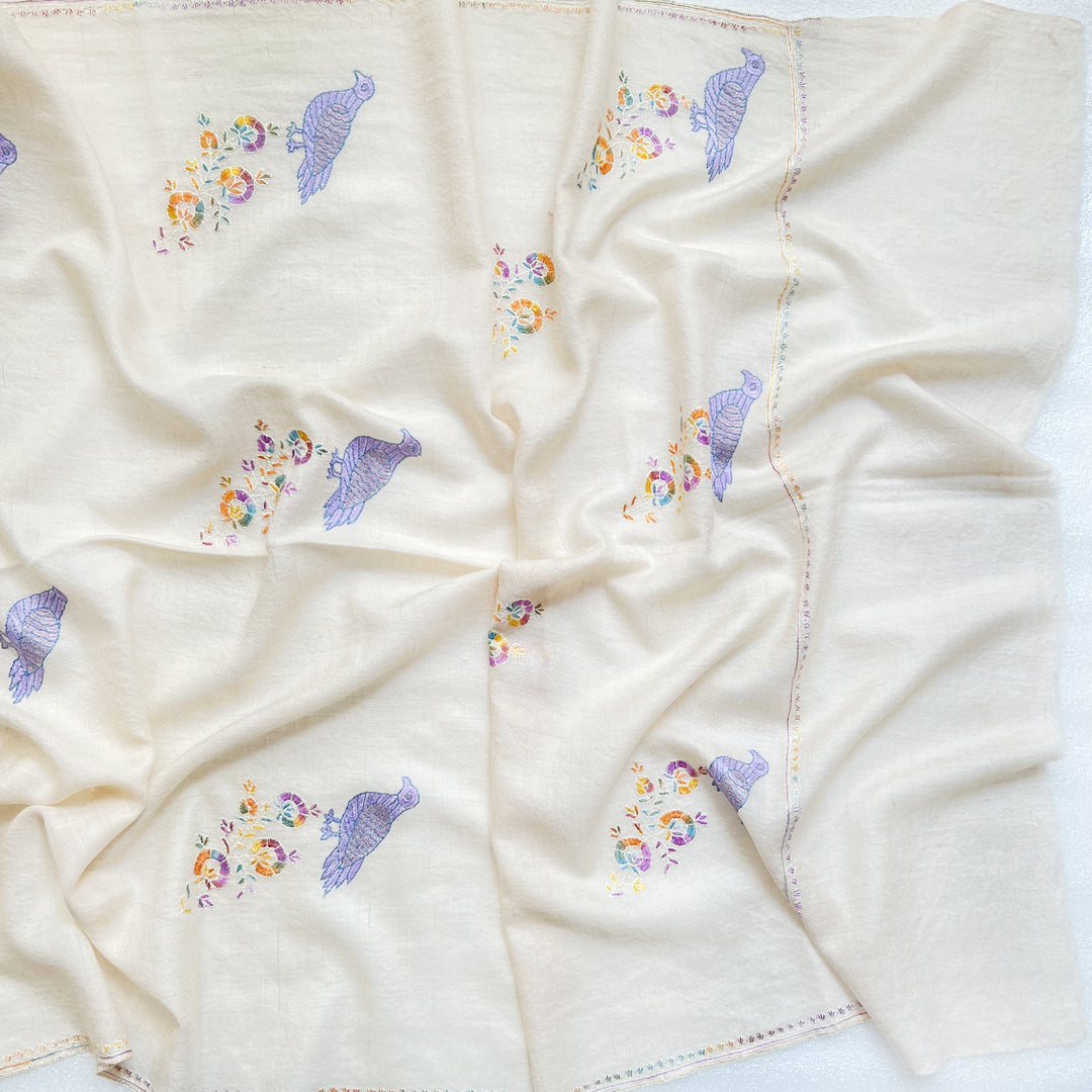 Pashmina Ibis Embroidered Stole