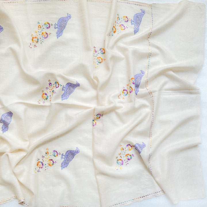 Pashmina Ibis Embroidered Stole