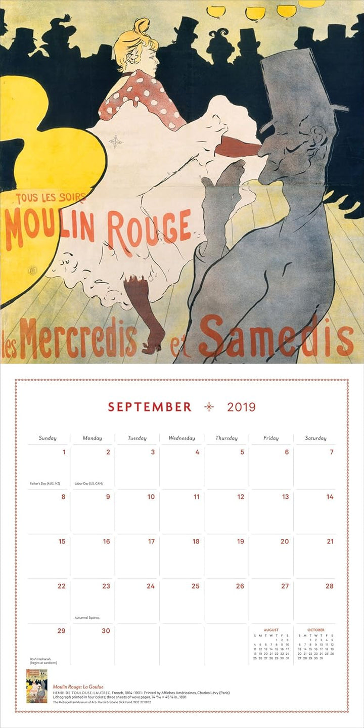 Paris in Art 2019 Wall Calendar