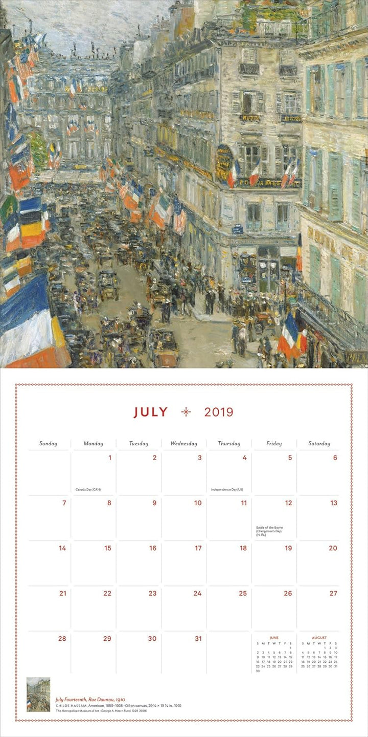 Paris in Art 2019 Wall Calendar
