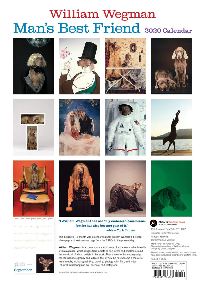 CAL 20 WILLIAM WEGMAN MANS BEST FRIEND