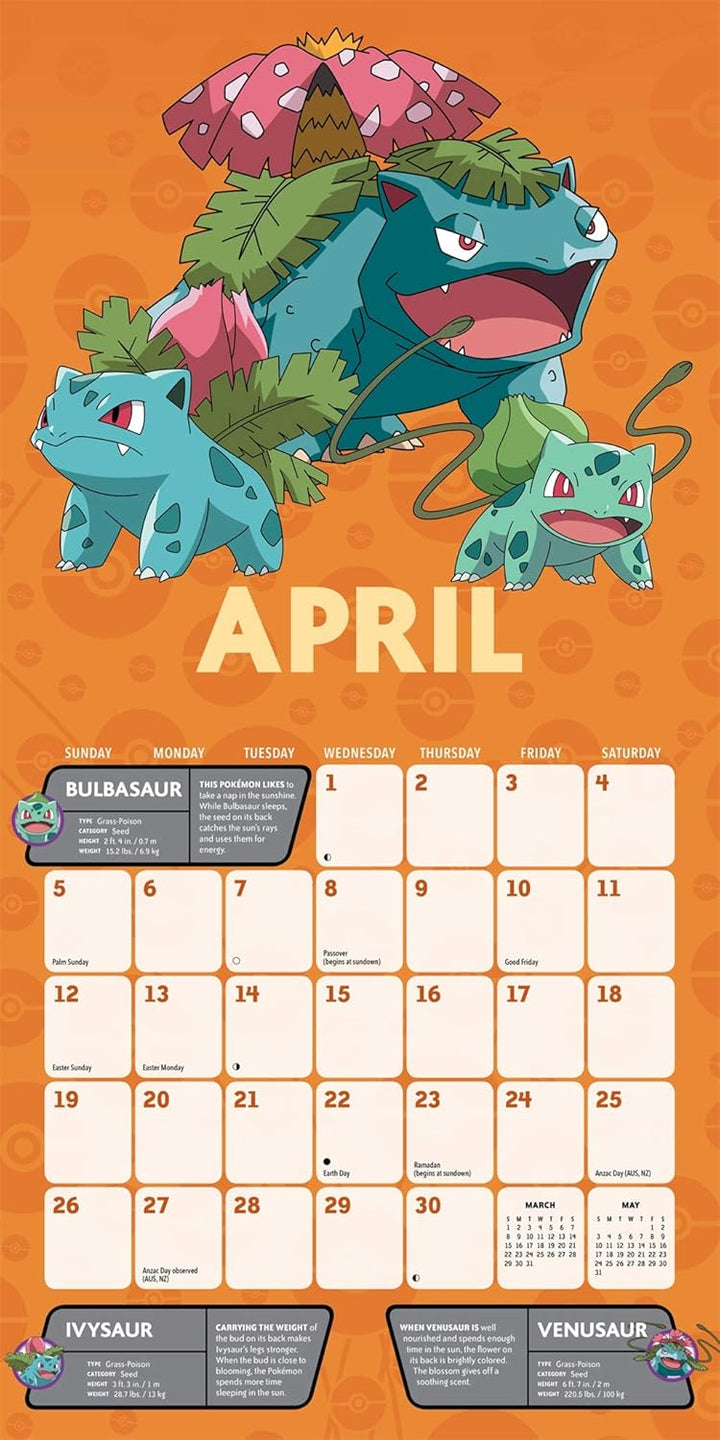 Pokémon 2020 Wall Calendar