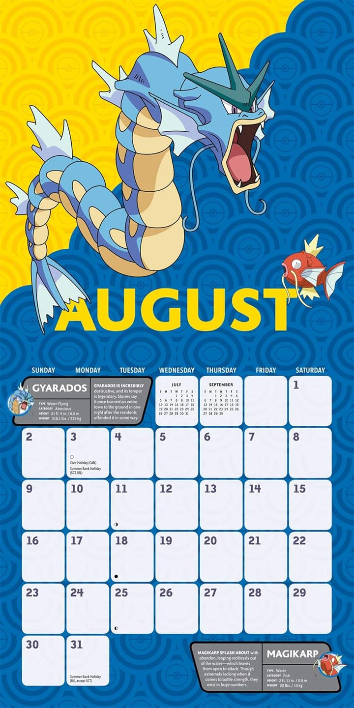 Pokémon 2020 Wall Calendar