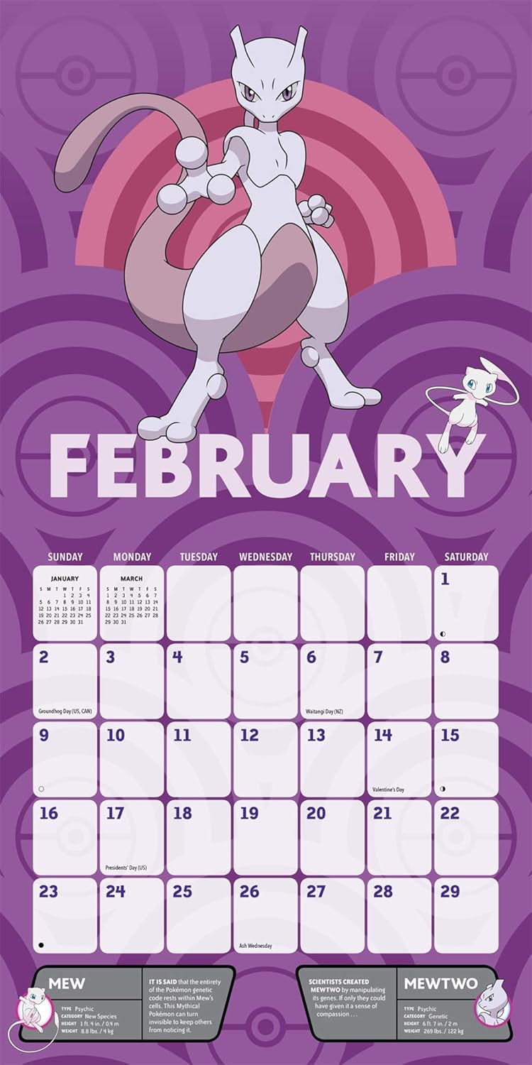 Pokémon 2020 Wall Calendar