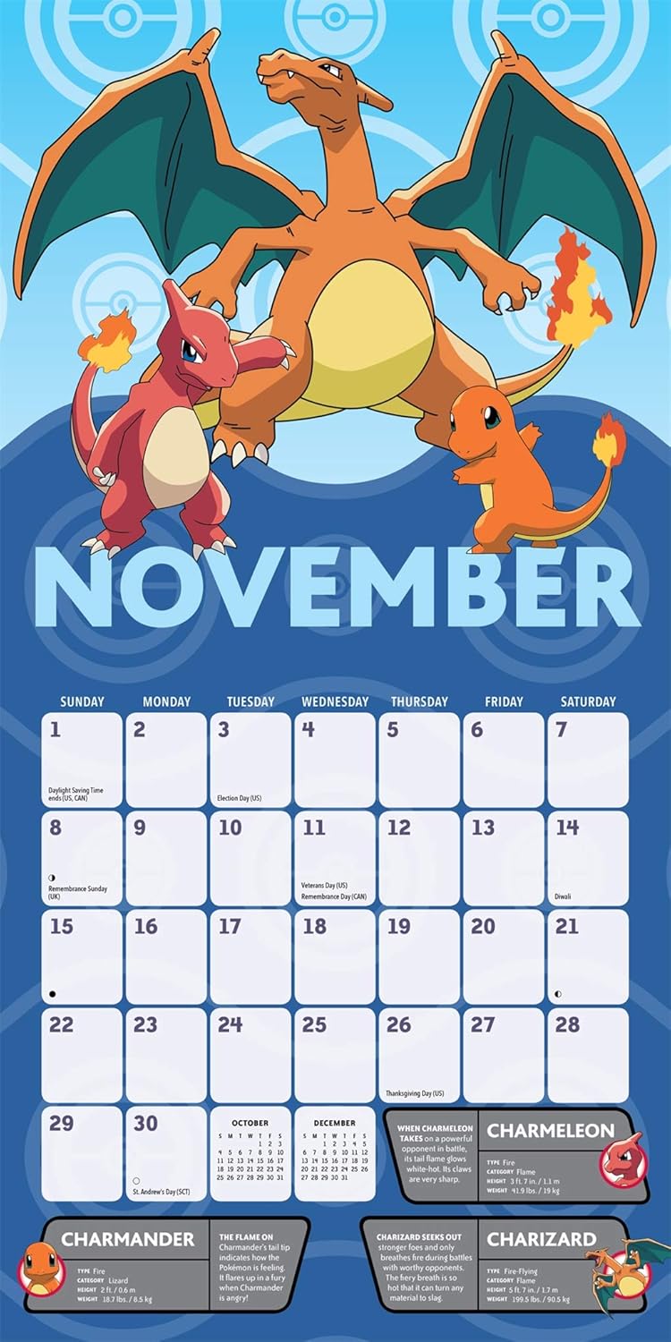 Pokémon 2020 Wall Calendar