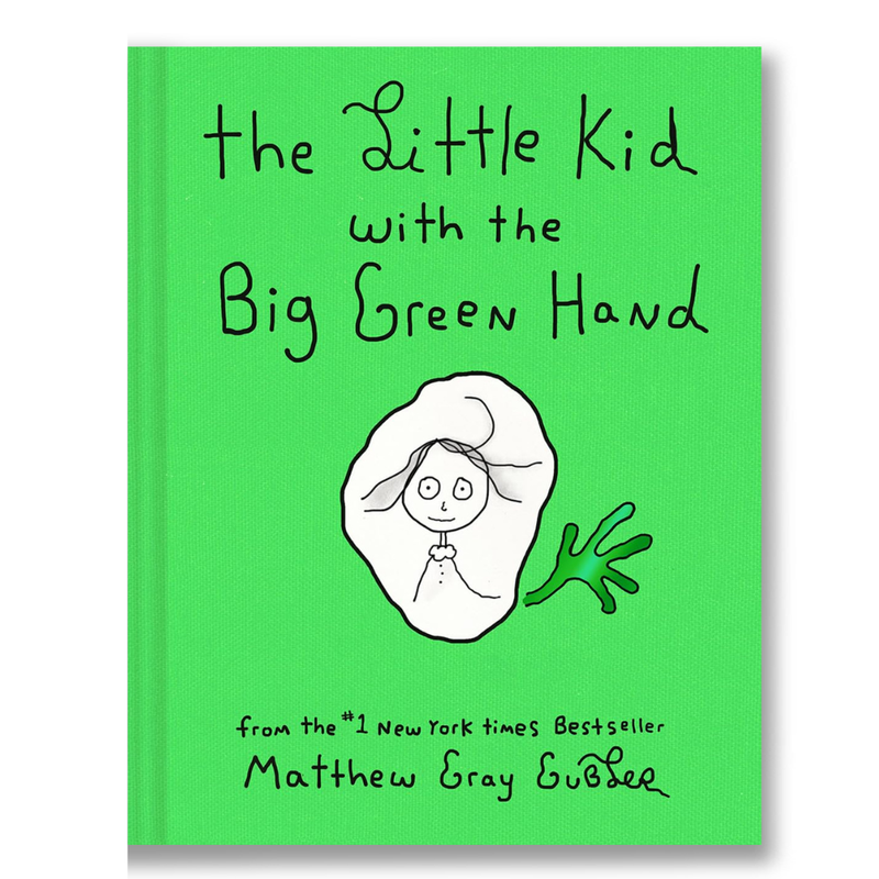 LITTLE KID WITH THE BIG GREEN HAND BOOK