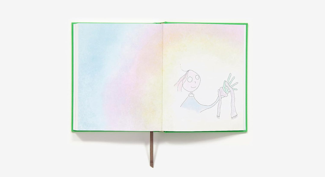 LITTLE KID WITH THE BIG GREEN HAND BOOK
