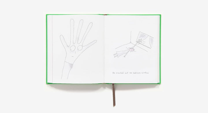 LITTLE KID WITH THE BIG GREEN HAND BOOK