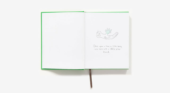 LITTLE KID WITH THE BIG GREEN HAND BOOK