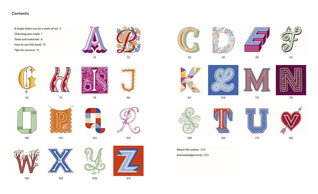 Creative Hand Lettering from a to Z: Make Every Letter Beautiful With 26 Complete and Colorful Alphabets Book