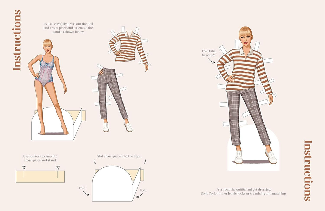 Dress Up Taylor: A Taylor Swift paper doll book featuring her iconic eras Book