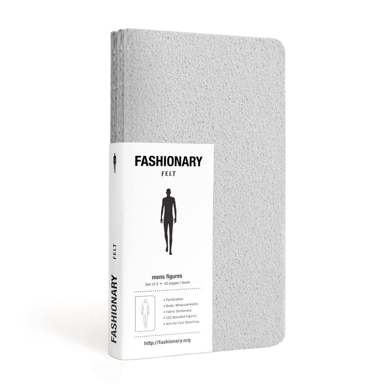 Fashionary Mini Felt Grey Mens Sketchbook A6