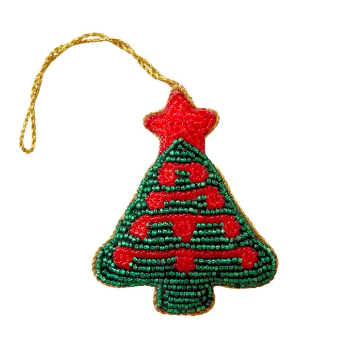 Handmade Classic Christmas Tree Embroidered Ornament