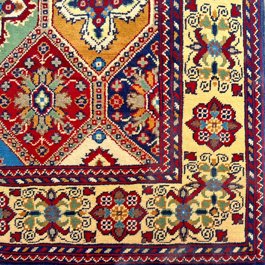 Jaali Chobrang, one-of-a-kind Afghan rug — additional view