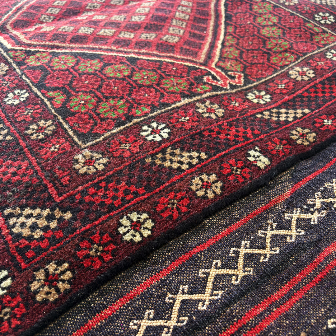 Gulistan Surplus, one-of-a-kind Afghan rug — detail