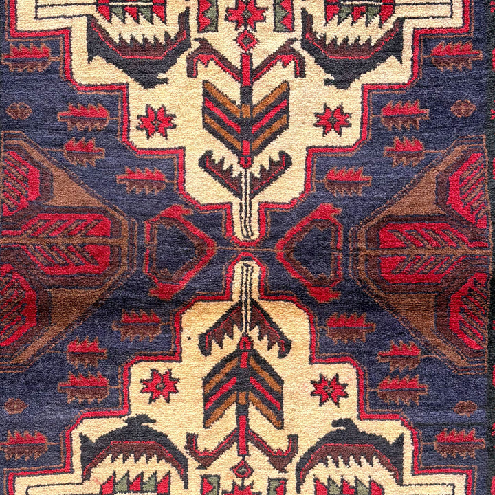 Kohra Baluchi One-OF-A-Kind-Afghan Rug