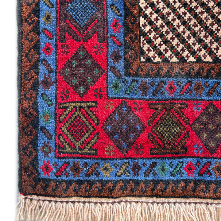 Mehr Jaal Baluchi One-OF-A-Kind-Afghan Rug