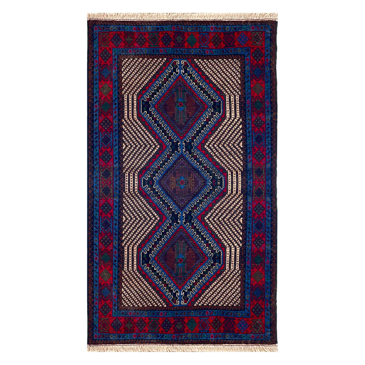Mehr Jaal Baluchi One-OF-A-Kind-Afghan Rug