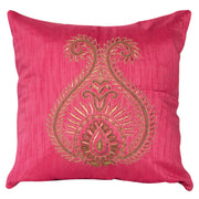 Pink Silk Matka Cushion Cover