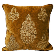 Mustard Paisley Quilted Cushion Cover