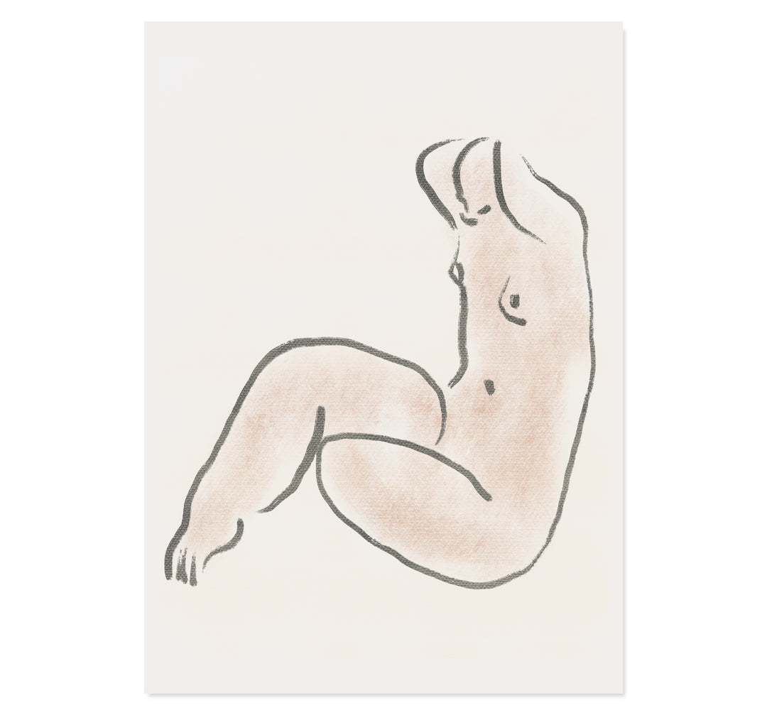 Pastel nude 02 By Little Dean Art Print