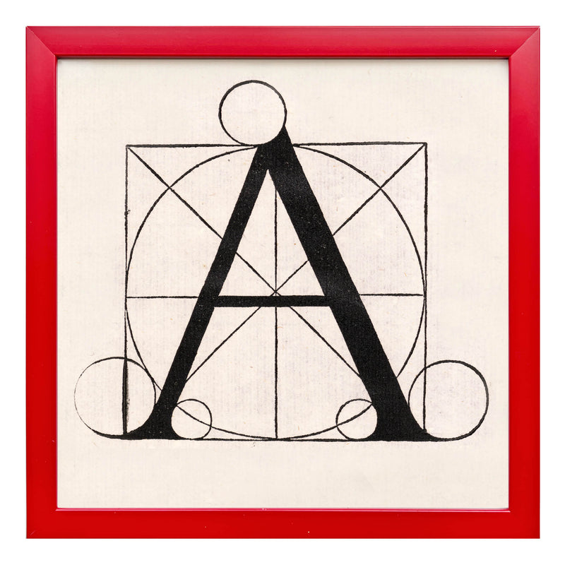 Architectural Letter A from De Divina Proportione by Leonardo da Vinci