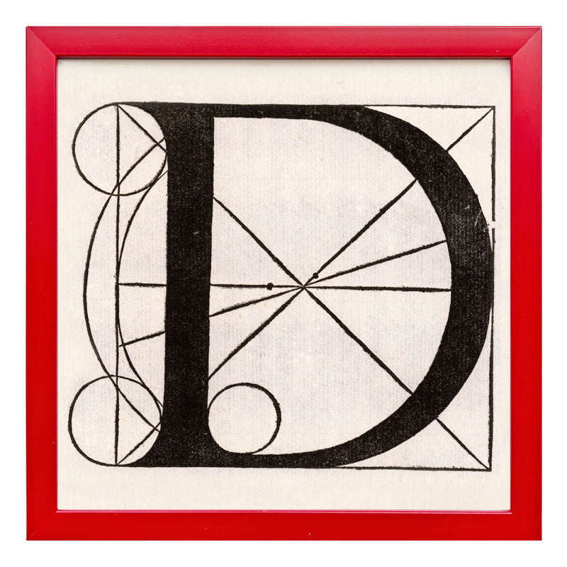 Architectural Letter D from De Divina Proportione by Leonardo da Vinci