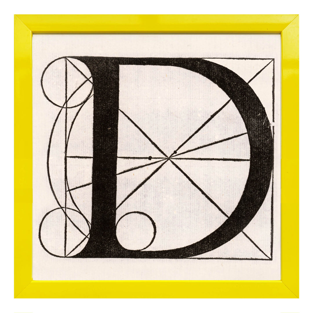 Architectural Letter D from De Divina Proportione by Leonardo da Vinci