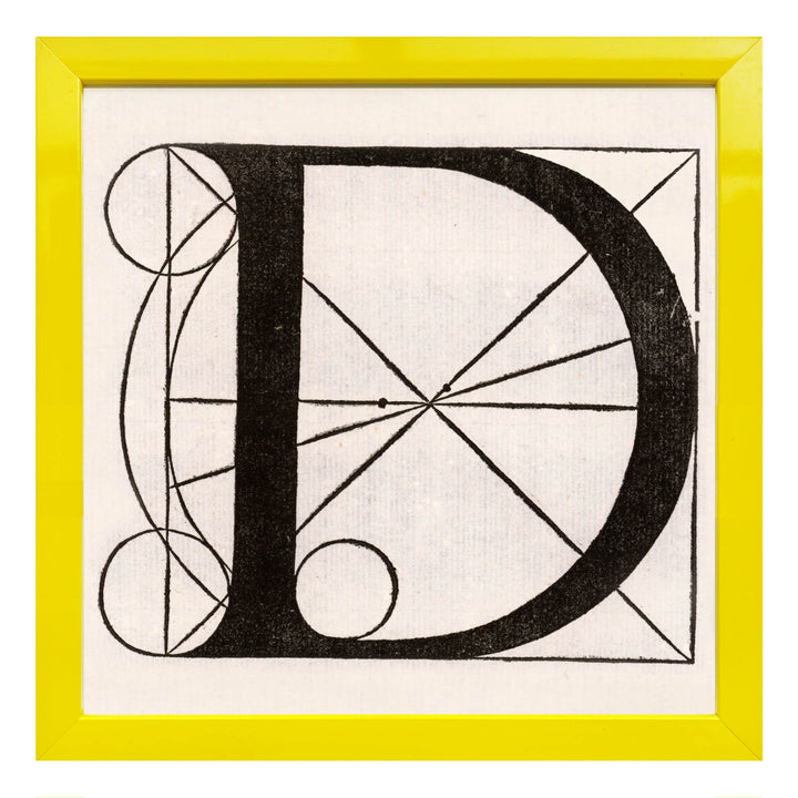 Architectural Letter D from De Divina Proportione by Leonardo da Vinci