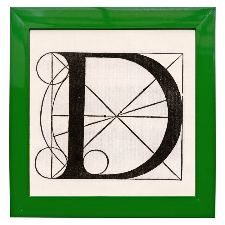 Architectural Letter D from De Divina Proportione by Leonardo da Vinci