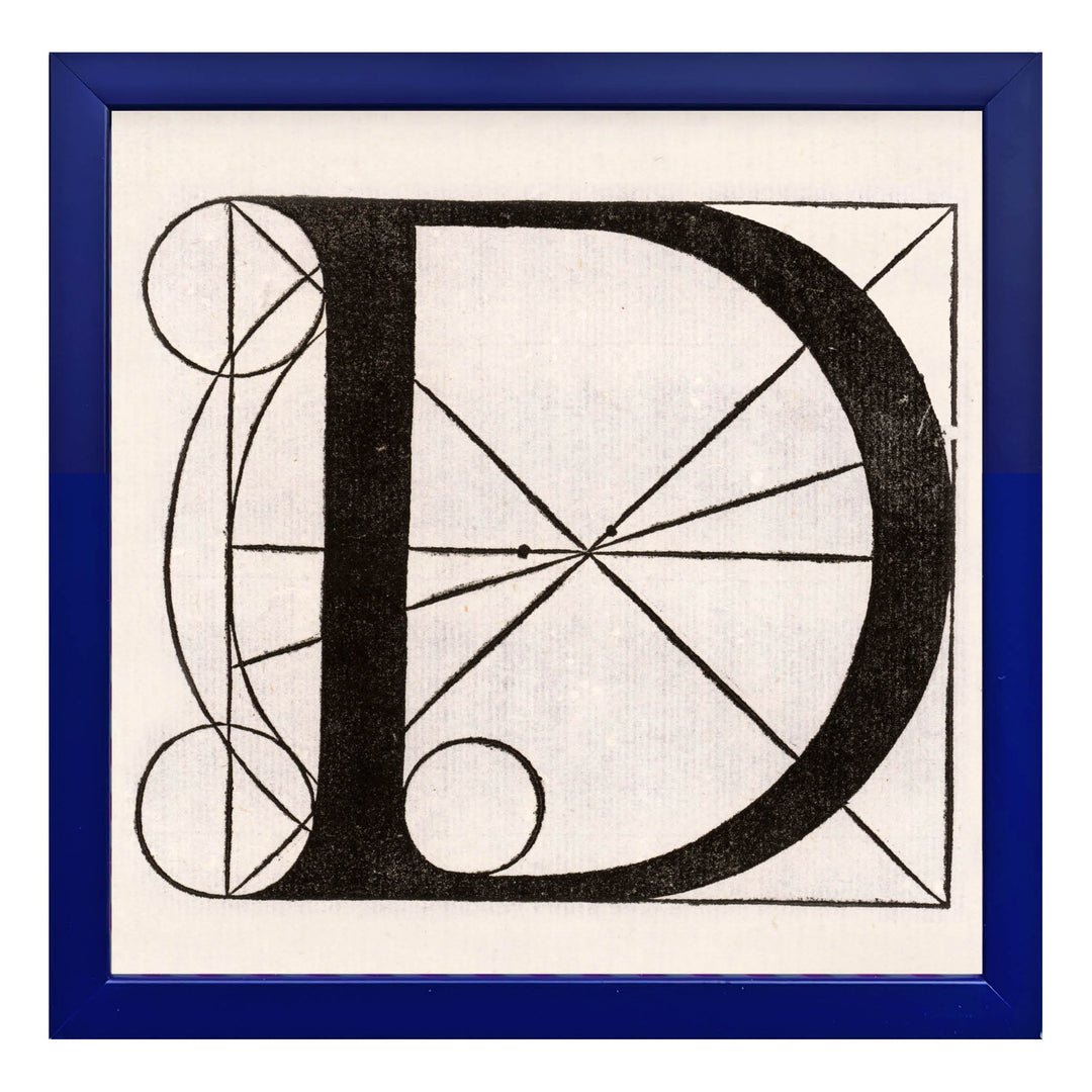 Architectural Letter D from De Divina Proportione by Leonardo da Vinci