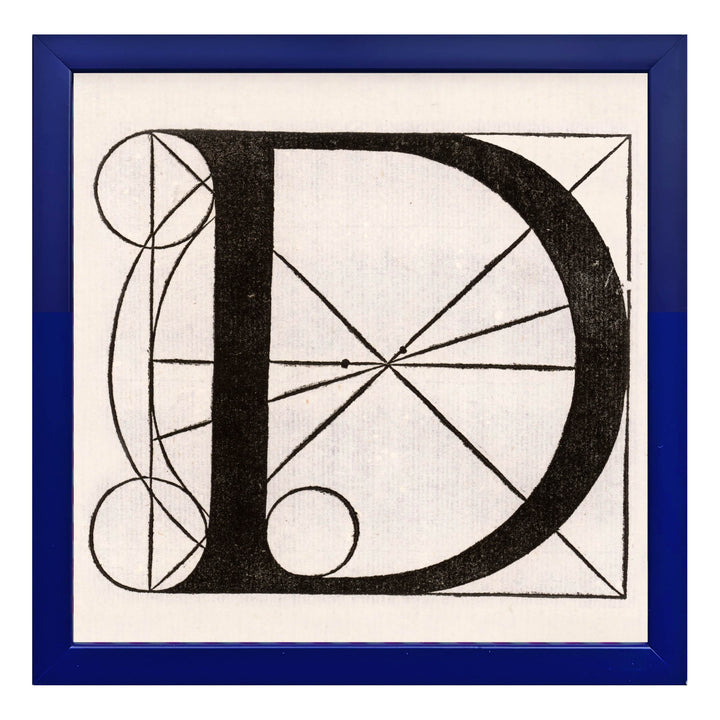 Architectural Letter D from De Divina Proportione by Leonardo da Vinci