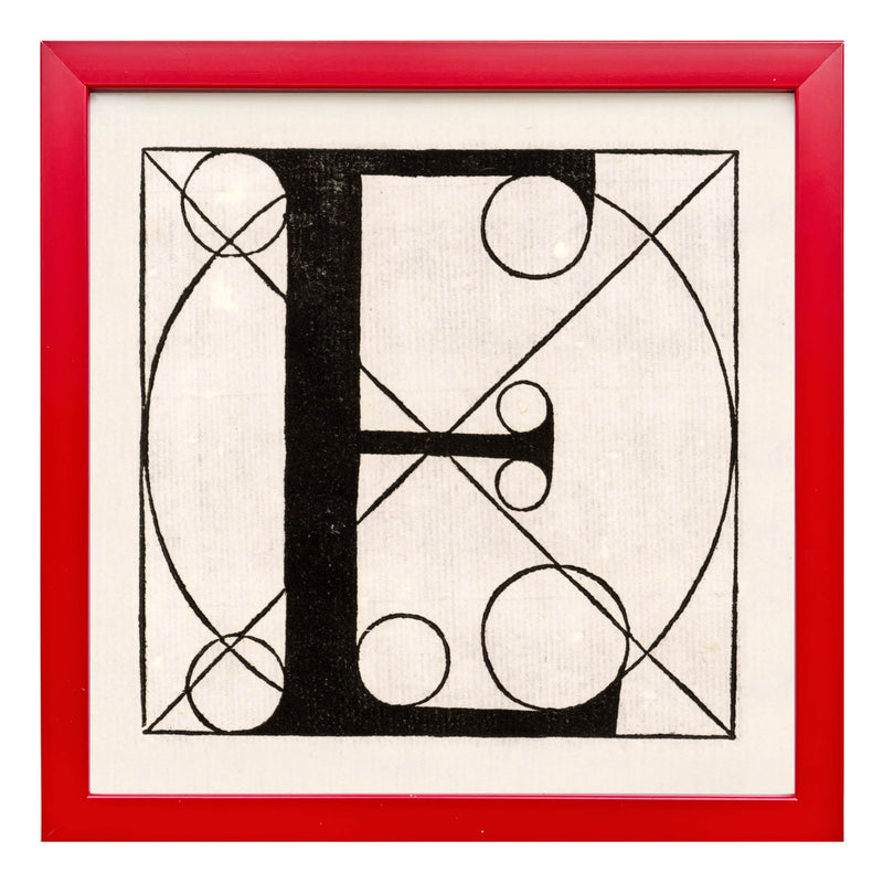 Architectural Letter E from De Divina Proportione by Leonardo da Vinci