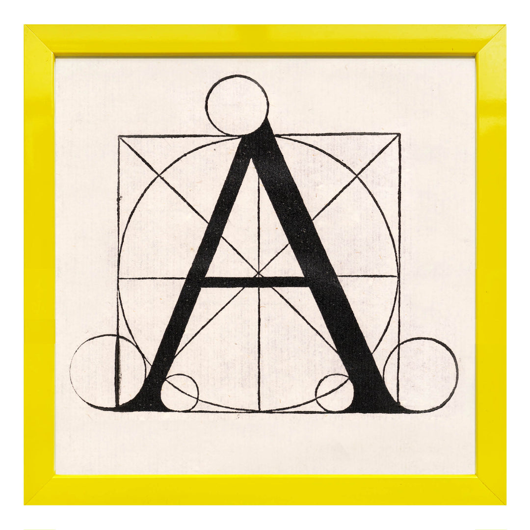 Architectural Letter A from De Divina Proportione by Leonardo da Vinci