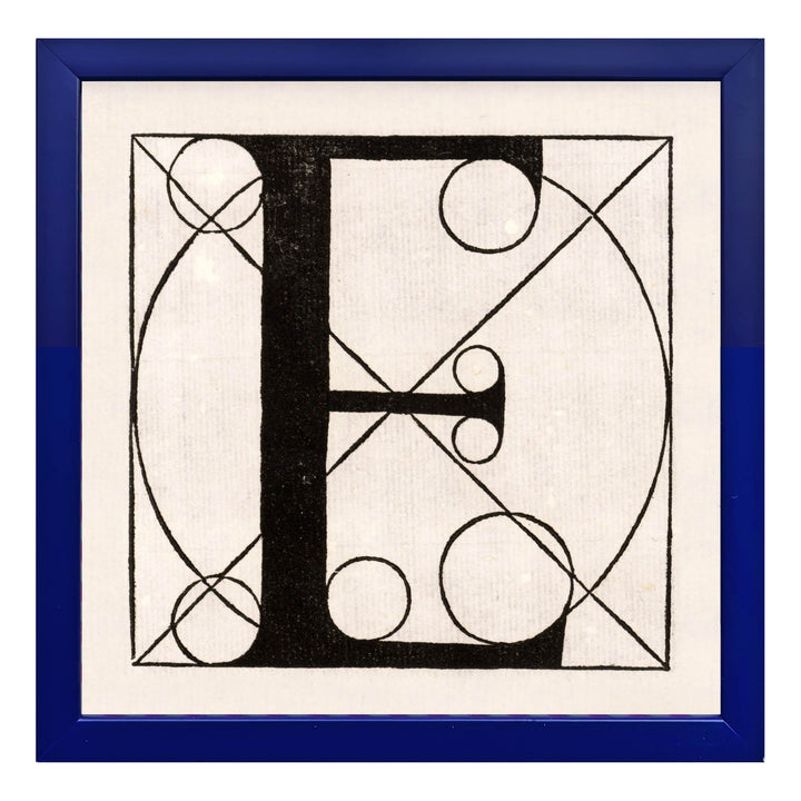 Architectural Letter E from De Divina Proportione by Leonardo da Vinci