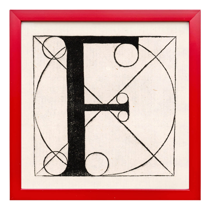 Architectural Letter F from De Divina Proportione by Leonardo da Vinci