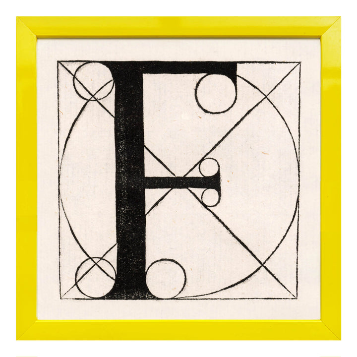 Architectural Letter F from De Divina Proportione by Leonardo da Vinci