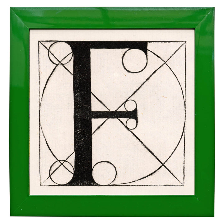 Architectural Letter F from De Divina Proportione by Leonardo da Vinci