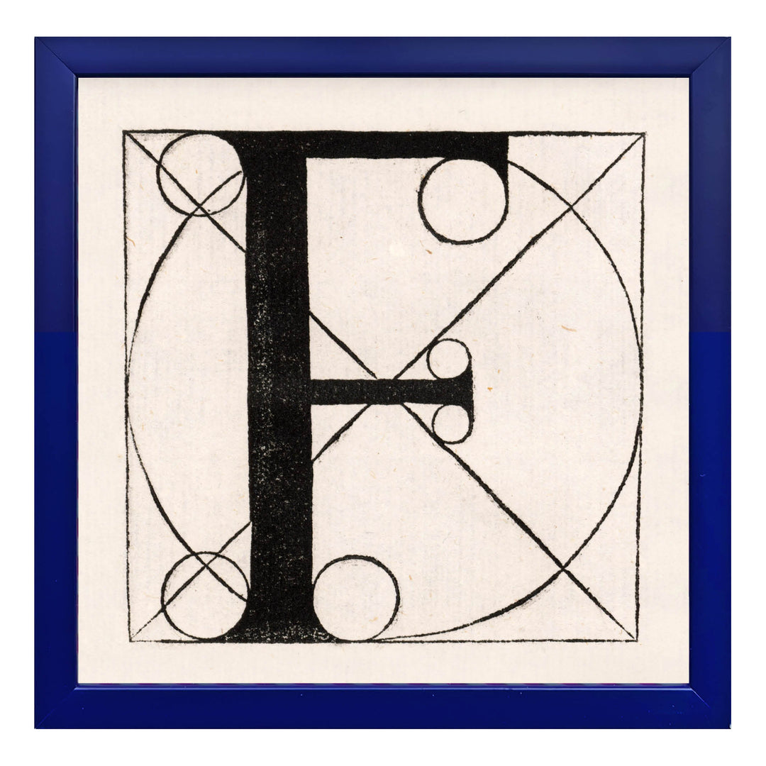 Architectural Letter F from De Divina Proportione by Leonardo da Vinci