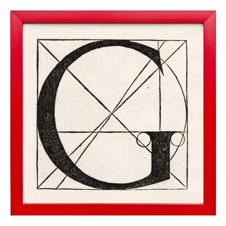 Architectural Letter G from De Divina Proportione by Leonardo da Vinci