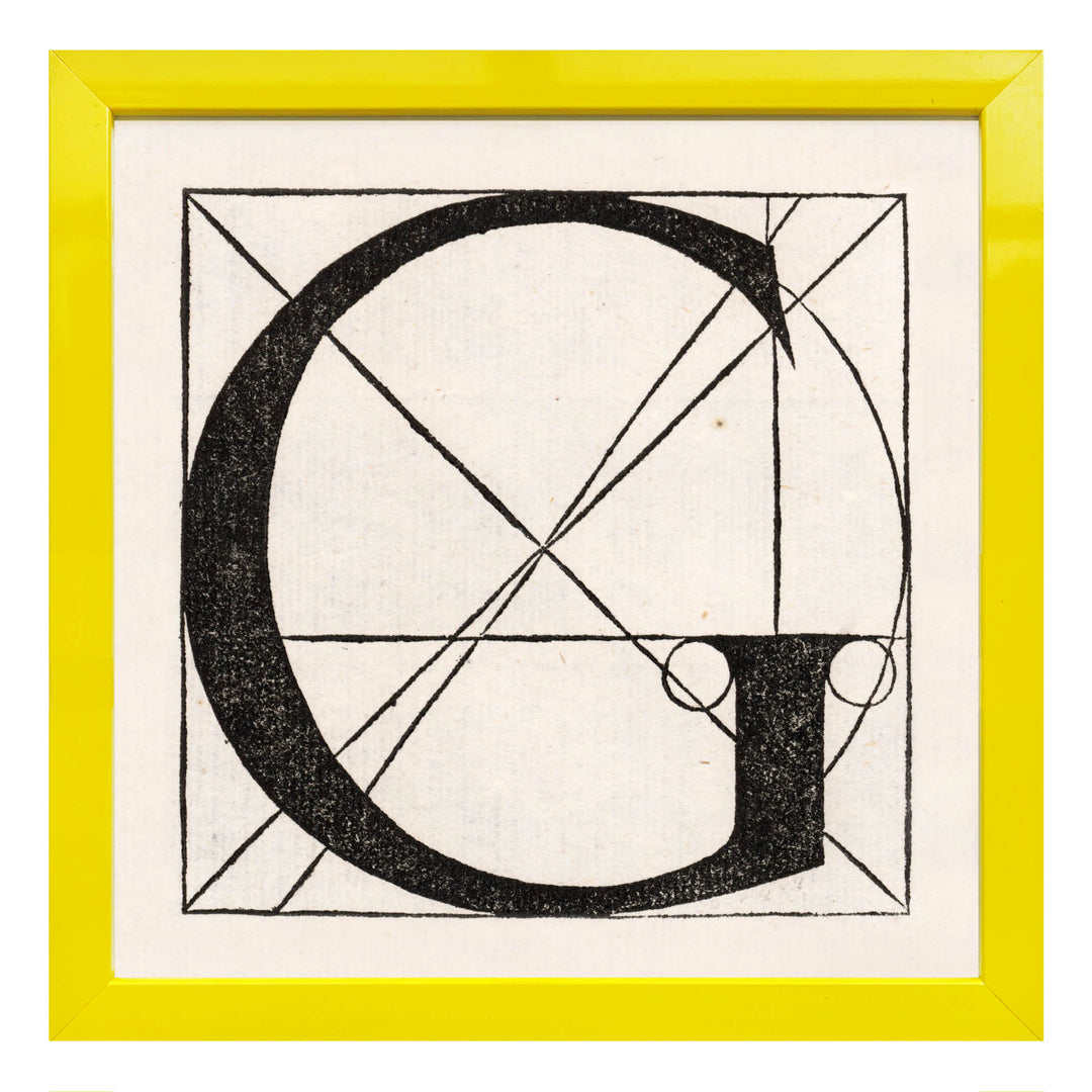 Architectural Letter G from De Divina Proportione by Leonardo da Vinci