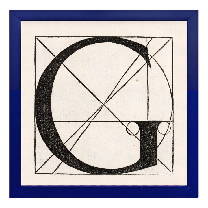 Architectural Letter G from De Divina Proportione by Leonardo da Vinci