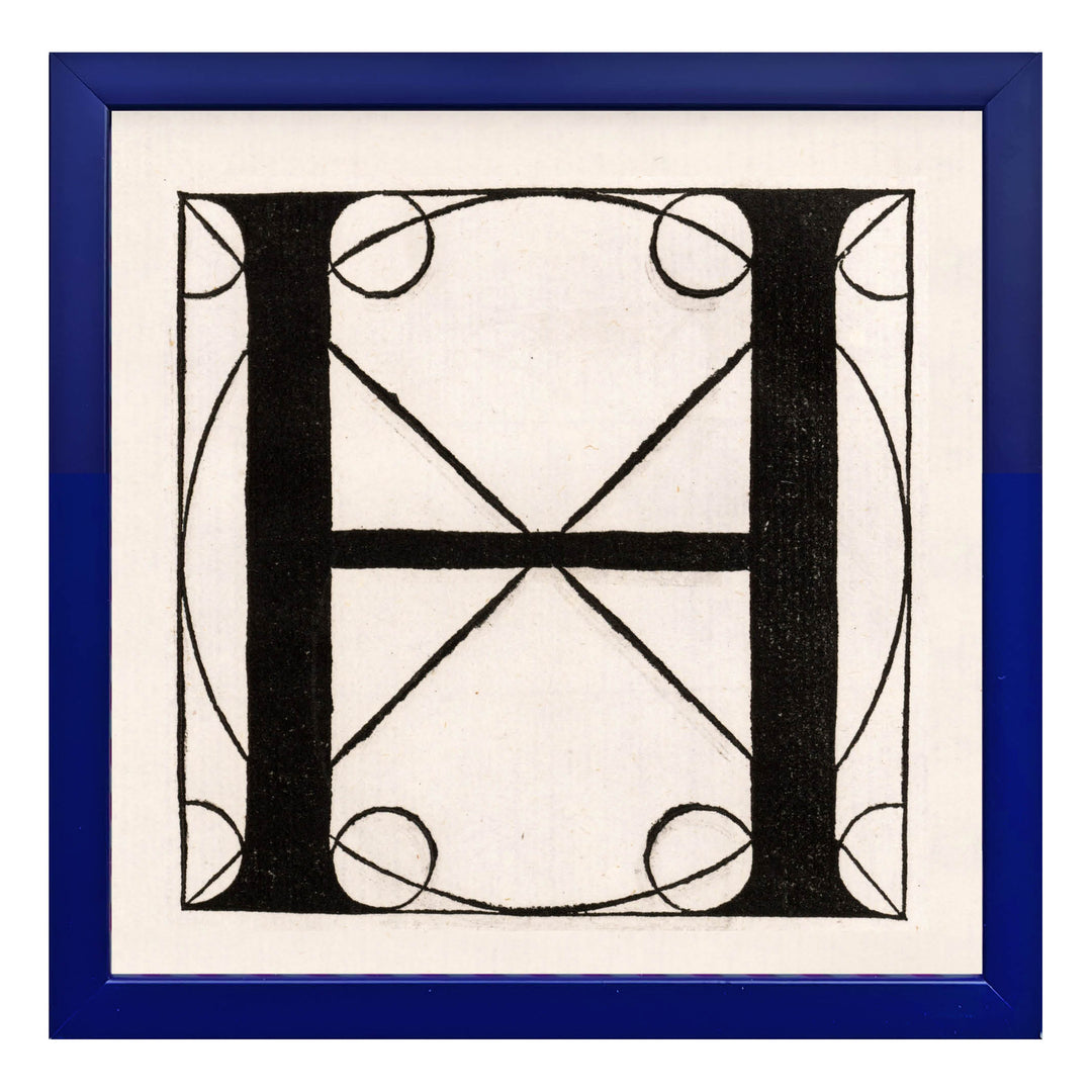 Architectural Letter H from De Divina Proportione by Leonardo da Vinci