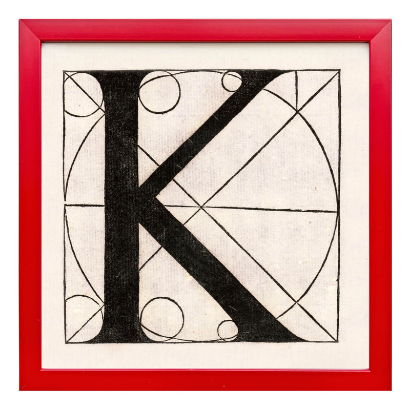 Architectural Letter K from De Divina Proportione by Leonardo da Vinci