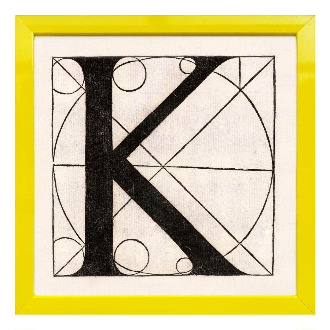 Architectural Letter K from De Divina Proportione by Leonardo da Vinci