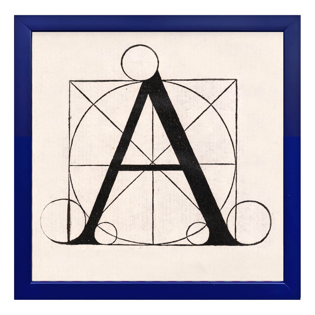 Architectural Letter A from De Divina Proportione by Leonardo da Vinci